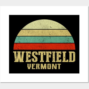 WESTFIELD VERMONT Vintage Retro Sunset Posters and Art